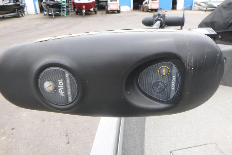 Slide: The Image of Control panel of a 2012 Lund 1775 Impact boat with i-Pilot GPS system. - 9