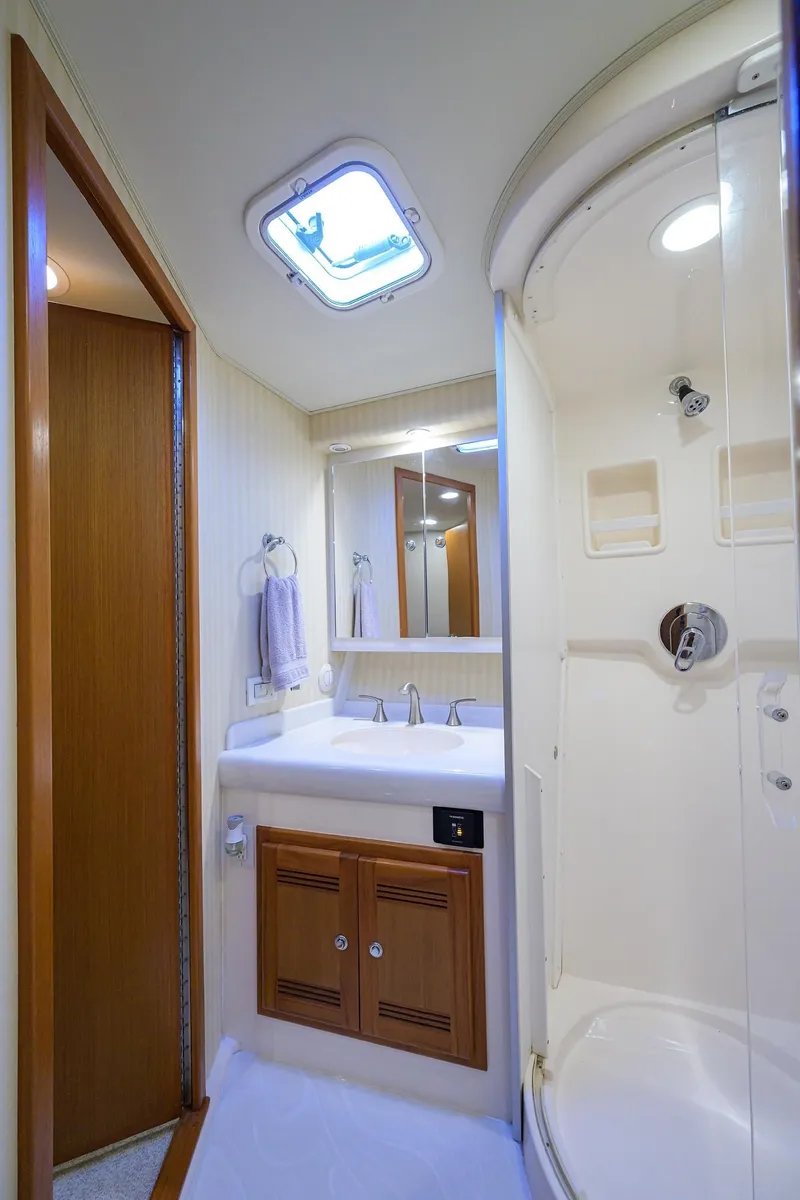 Slide: The Image of Bathroom in a 2005 Cabo Express yacht. - 10