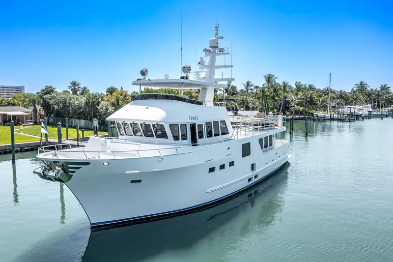 Slide: The Image of 2017 Northern Marine Expedition yacht docked in a serene marina setting. - 5