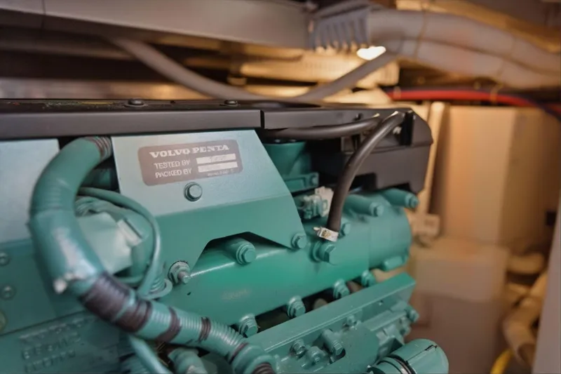 Slide: The Image of Volvo Penta engine in 2005 Carver 39 Motor Yacht engine room. - 49