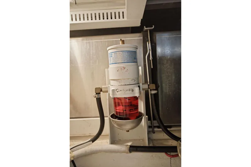 Slide: The Image of Fuel filter system in 2005 Carver 39 Motor Yacht engine room. - 52