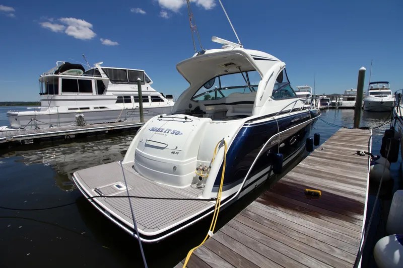Slide: The Image of 2016 Formula 40 Performance Cruiser docked at marina. - 1