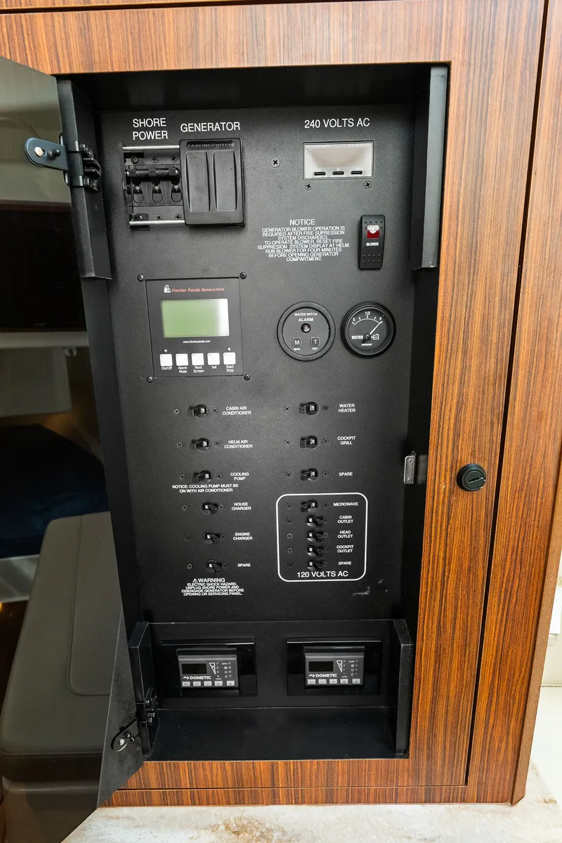 Slide: The Image of Electrical panel of Pursuit DC 365 Dual Console 2021. - 28
