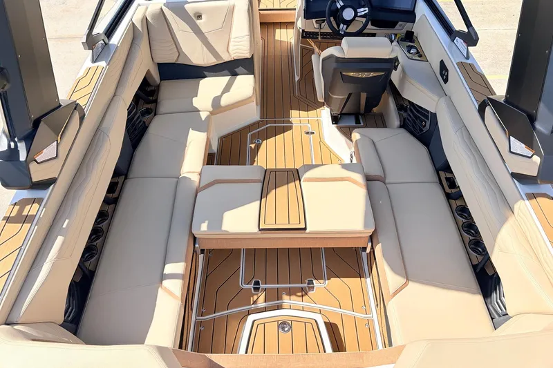 Slide: The Image of 2026 Nautique Super Air Nautique G23 interior with luxurious seating and modern design. - 41