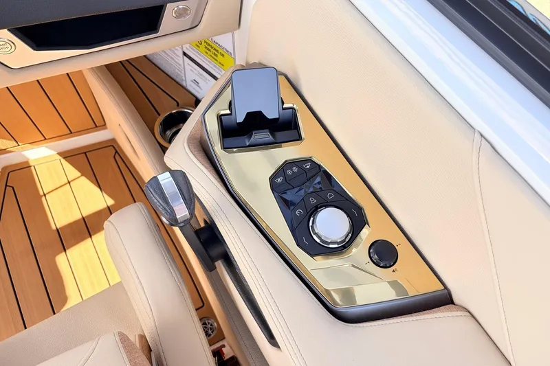 Slide: The Image of Control panel of 2026 Nautique Super Air Nautique G23 with sleek design and modern features. - 52