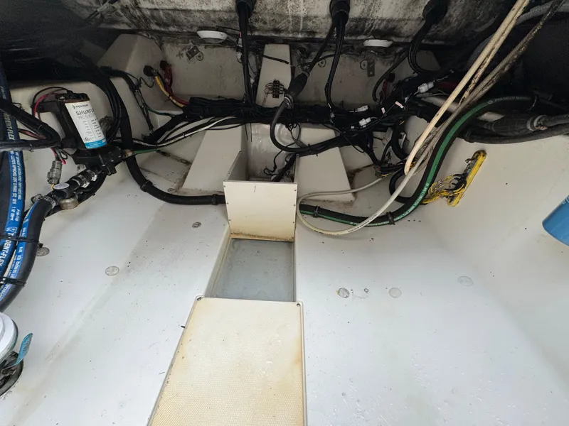 Slide: The Image of Interior of a 2010 Hydra-Sports 3500 VX boat with wiring. - 40