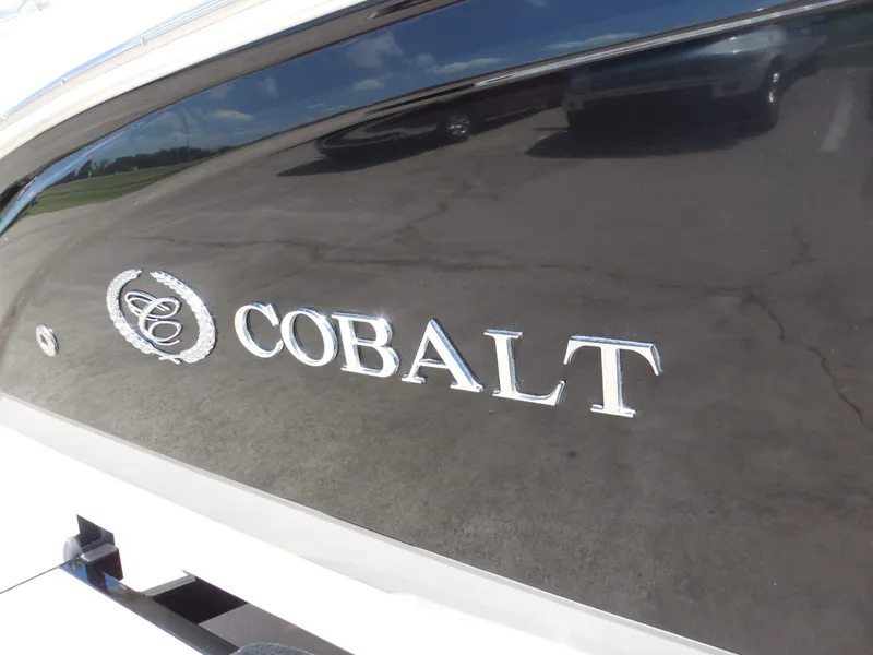 Slide: The Image of Cobalt 200 boat, 2011 model, close-up of logo. - 11