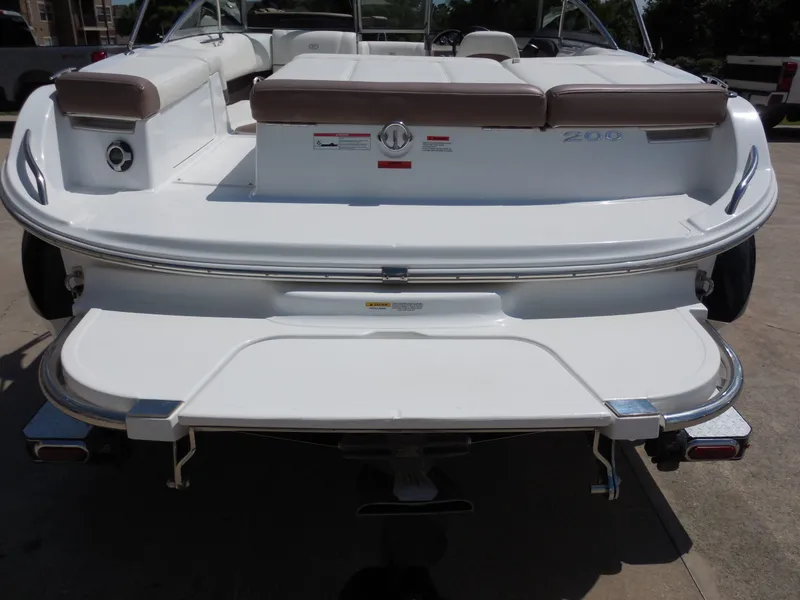 Slide: The Image of Rear view of a 2011 Cobalt 200 boat on a trailer. - 13