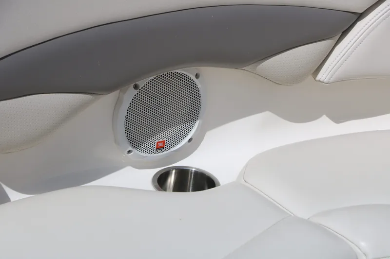 Slide: The Image of Interior of Chaparral 220 SSi boat with speaker and cup holder. - 26