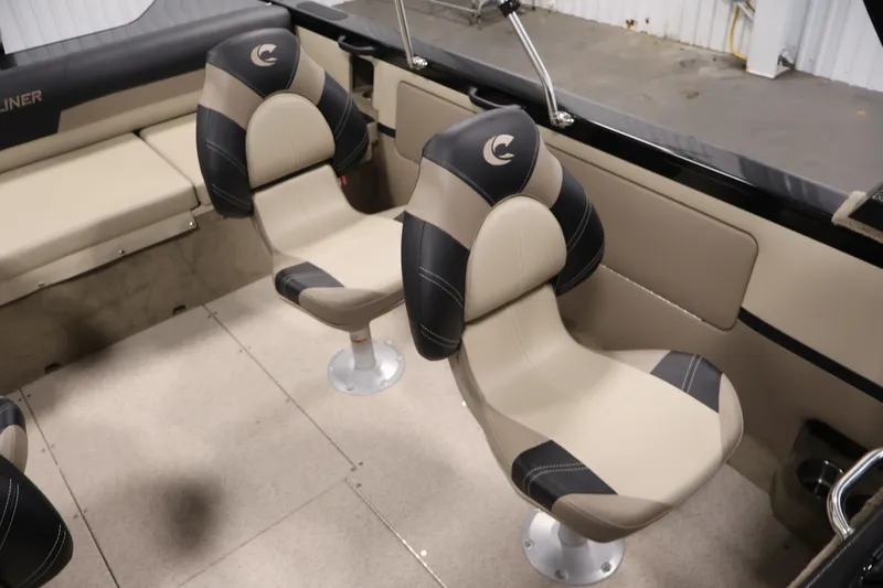 Slide: The Image of Interior of 2026 Crestliner 2050 Sportfish boat with stylish seating and modern design. - 25
