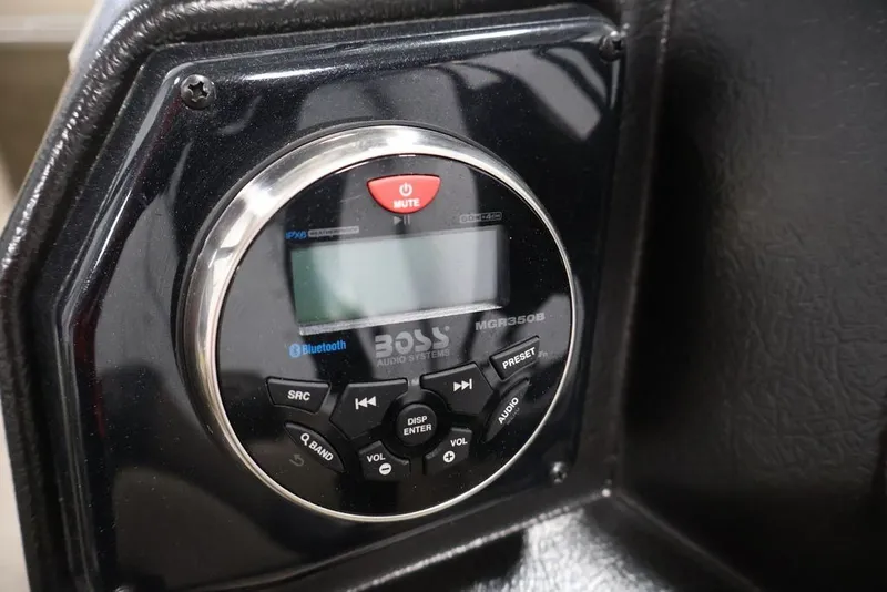 Slide: The Image of Audio system control panel on 2026 Crestliner 2050 Sportfish boat. - 17