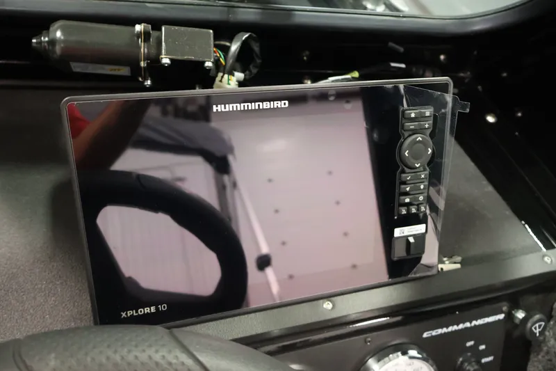 Slide: The Image of Humminbird Xplore 10 display in 2026 Crestliner 2050 Commander boat cockpit. - 15