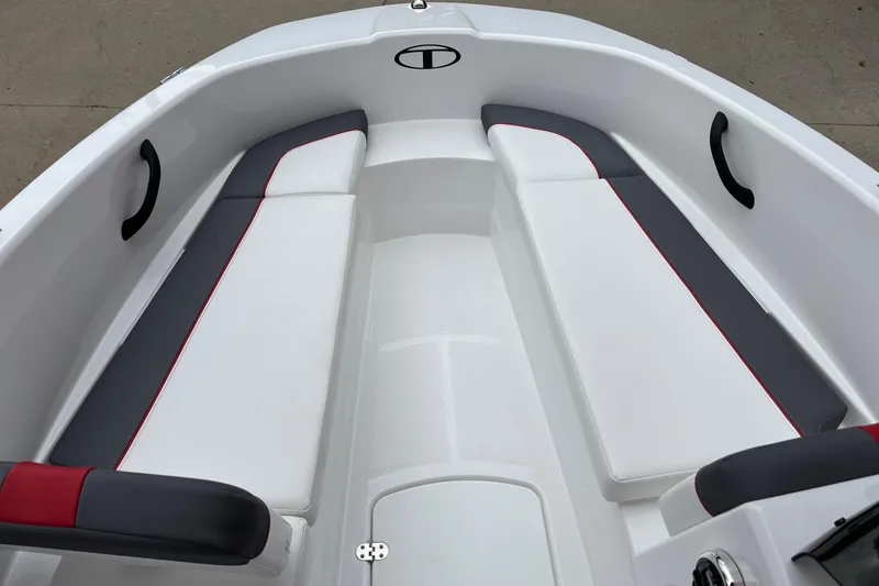Slide: The Image of Interior view of 2026 Tahoe T16 boat with sleek seating and modern design. - 3