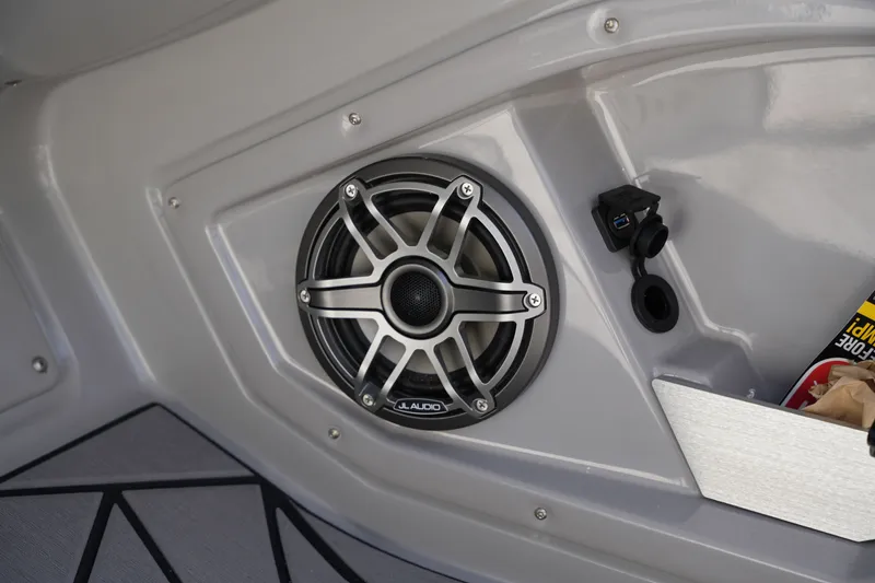 Slide: The Image of Close-up of a speaker and outlet on a boat. - 29