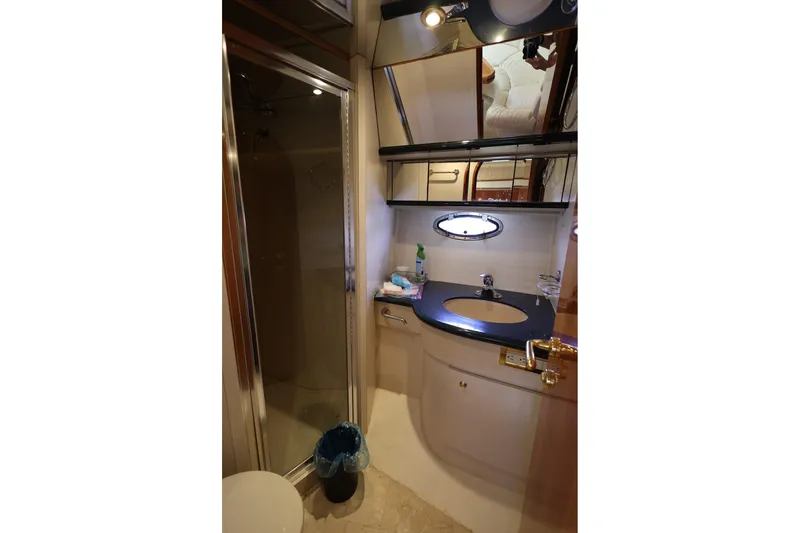 Slide: The Image of Bathroom interior of 1999 Neptunus 54 Express yacht with shower and sink. - 17