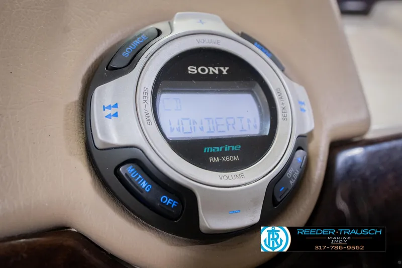 Slide: The Image of Sony marine stereo control on 2013 Bennington 2550 RBR boat dashboard. - 42