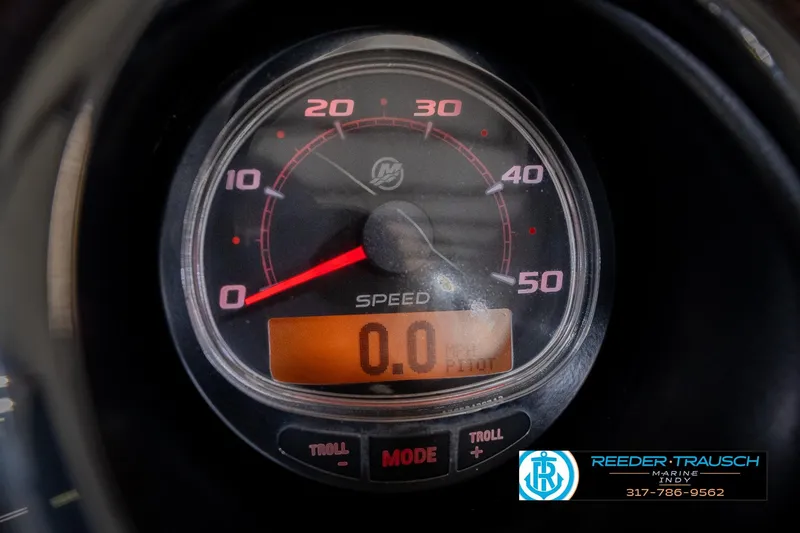 Slide: The Image of Speedometer of a 2013 Bennington 2550 RBR boat, showing 0 MPH. - 44
