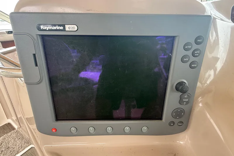 Slide: The Image of Raymarine C120 navigation display on 1998 Sea Ray Sundancer 400 yacht. - 19