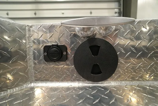 Slide: The Image of Close-up of a Thunder Jet 210 Luxor Limited boat part with a socket and mount. - 29