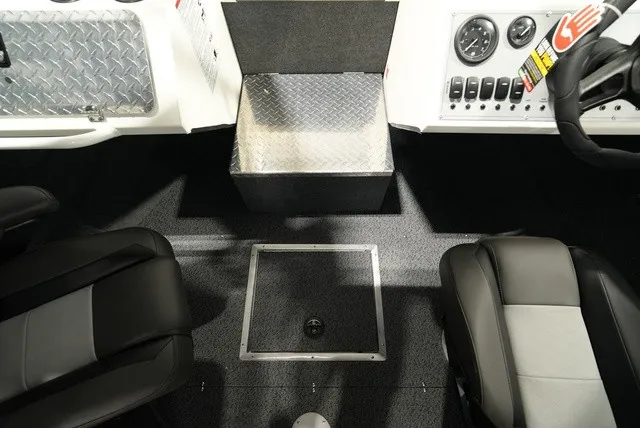 Slide: The Image of Interior of the 2027 Thunder Jet 210 Luxor Limited with two seats and a control area. - 24
