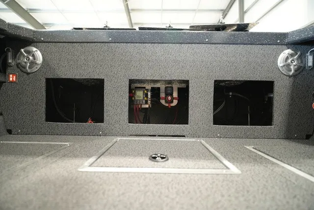 Slide: The Image of Interior view of a 2027 Thunder Jet 210 Luxor Limited showing technical components. - 13