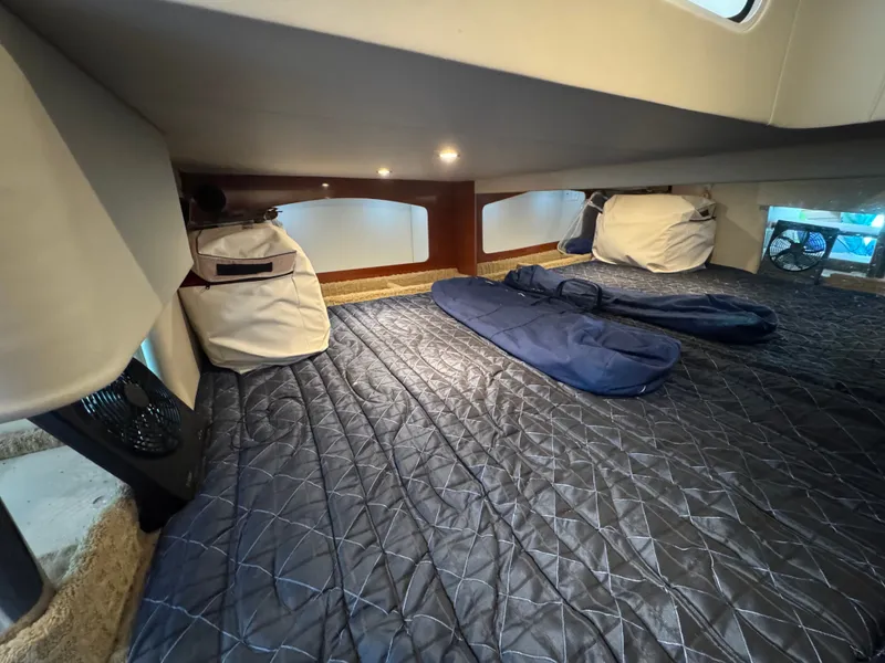 Slide: The Image of Interior of a yacht with padded flooring and bags. - 24