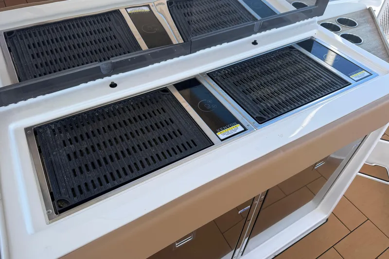 Slide: The Image of 2023 Aviara AV36 OB boat grill station with dual Kenyon electric grills. - 41