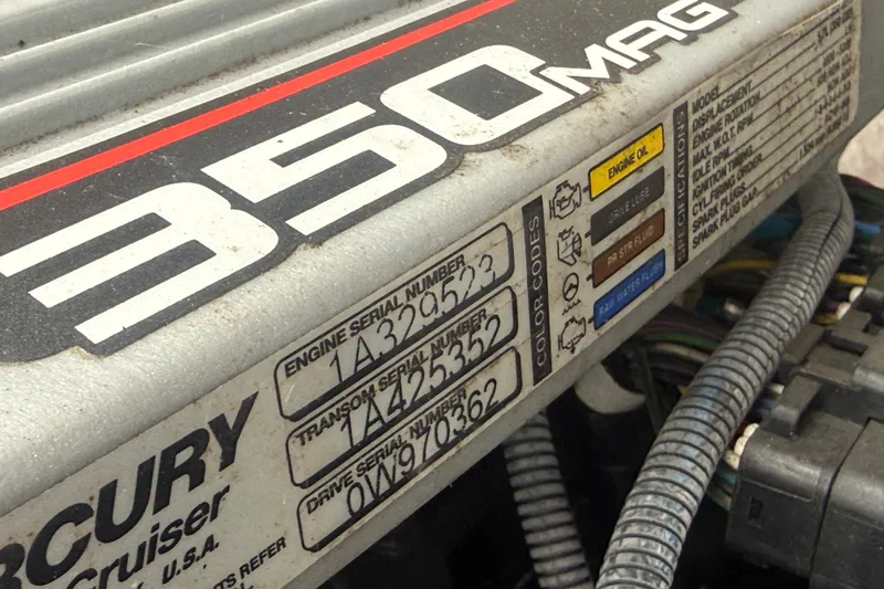Slide: The Image of Close-up of a 2009 Chaparral Signature 330 engine, featuring 350 MAG branding. - 24