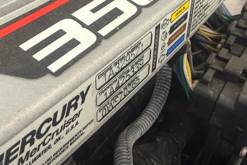 Slide: The Image of Mercury MerCruiser engine details on 2009 Chaparral Signature 330 boat. - 25