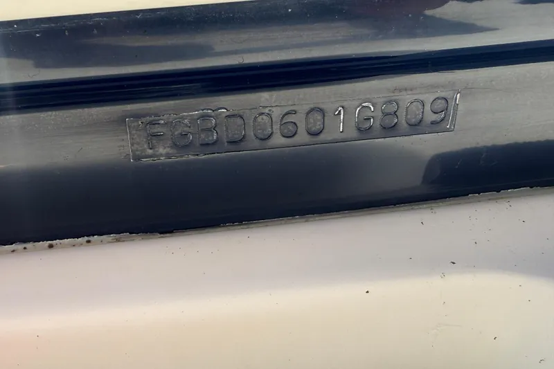 Slide: The Image of Hull identification number on 2009 Chaparral Signature 330 boat. - 26