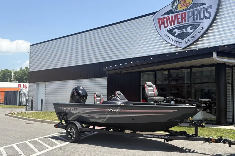Slide: The Image of 2026 Ranger VS1782SC Angler boat at Power Pros Service Center. - 1