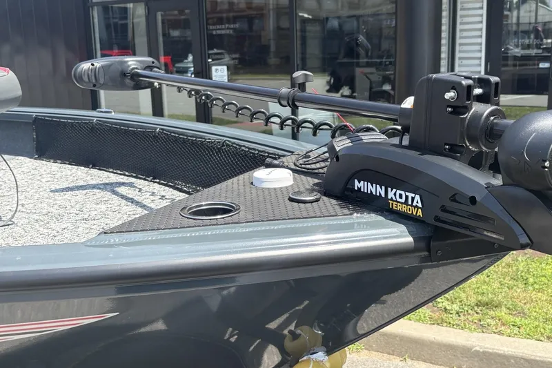 Slide: The Image of 2026 Ranger VS1782SC Angler boat with Minn Kota Terrova trolling motor. - 2