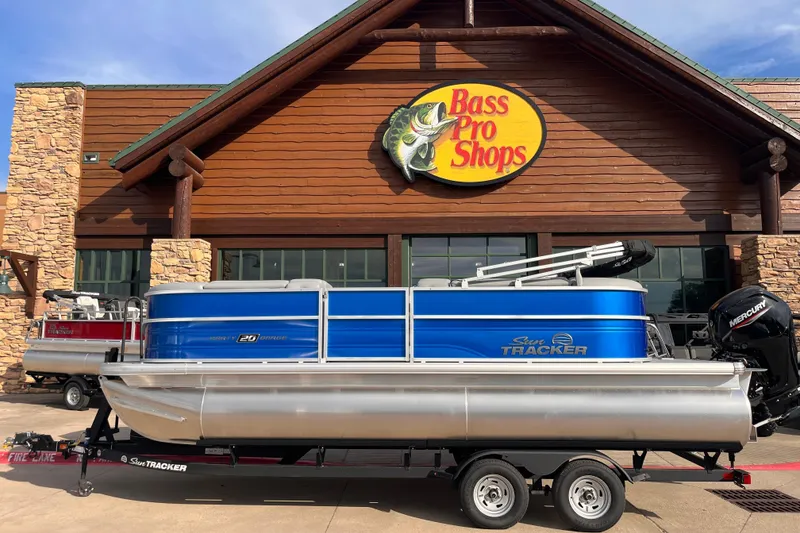 The Image of 2026 Sun Tracker Party Barge 20 DLX pontoon boat at Bass Pro Shops. - 0