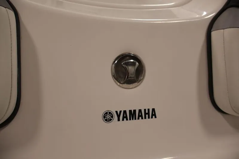 Slide: The Image of 2016 Yamaha SX192 boat interior with logo and seating detail. - 38