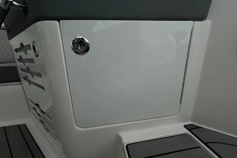 Slide: The Image of 2024 Sea Ray SLX 310 Outboard interior detail, featuring sleek design and modern finishes. - 44