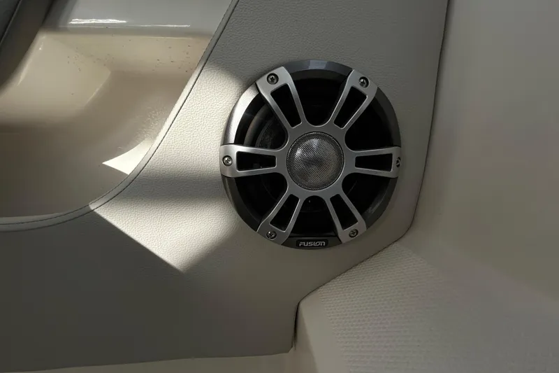 Slide: The Image of Speaker detail on 2024 Sea Ray SLX 310 Outboard boat interior. - 60
