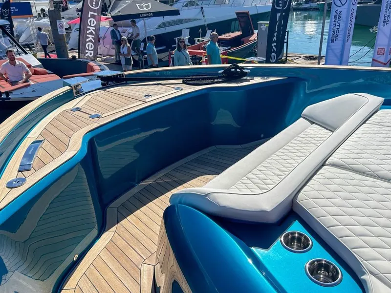 Slide: The Image of 2024 Solaris Power 52 Open yacht with teak deck and luxurious seating. - 19