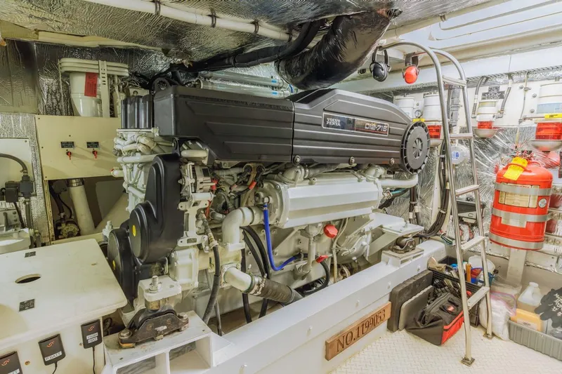 Slide: The Image of Engine room of 2007 Cruisers Yachts 560 Express with Volvo Penta D12-715 engine. - 33