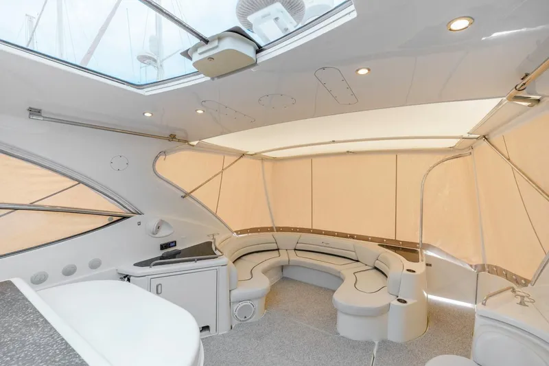 Slide: The Image of Luxurious interior of 2007 Cruisers Yachts 560 Express with elegant seating and modern design. - 36