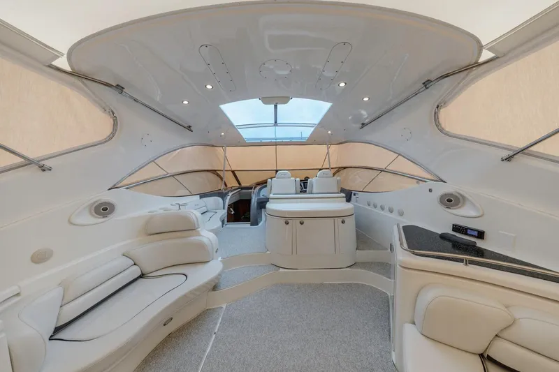 Slide: The Image of Luxurious interior of 2007 Cruisers Yachts 560 Express with elegant seating and modern design. - 37
