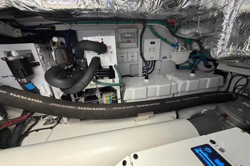 Slide: The Image of Engine room of a 2027 Princess F50 yacht with Volvo Penta components. - 32