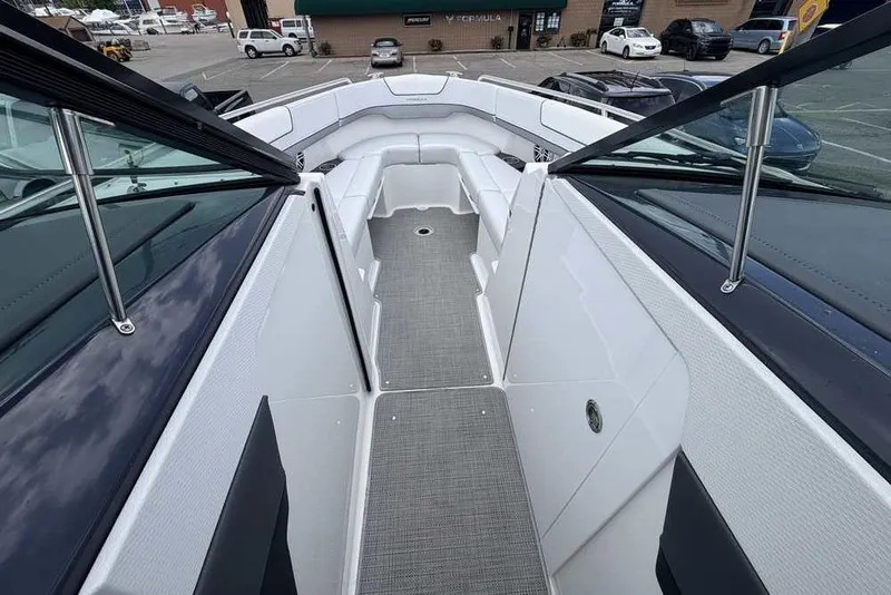 Slide: The Image of 2022 Formula 290 Bowrider interior with sleek seating and modern design. - 13