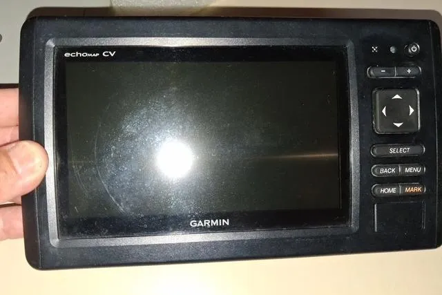 Slide: The Image of Garmin echoMAP CV marine GPS device on a 1991 Freedom Yachts 38. - 11
