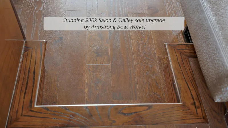 Slide: The Image of 2013 Marquis 500 Sport Bridge with upgraded salon and galley flooring by Armstrong Boat Works. - 30