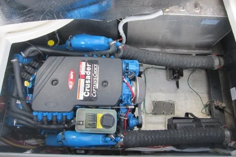 Slide: The Image of Engine compartment of a 2006 Carver 36 Mariner with Crusader Captain's Choice engine. - 27