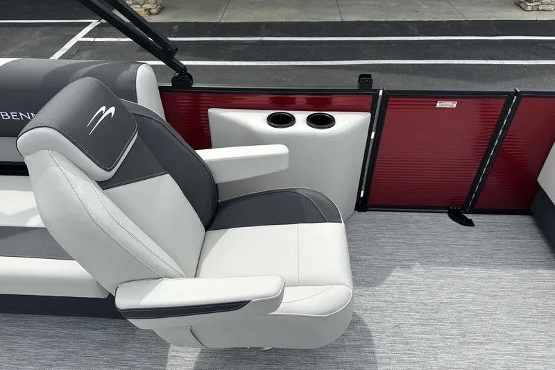 Slide: The Image of Luxury seating on 2027 Bennington S Quad Bench 20 SSR pontoon boat. - 12