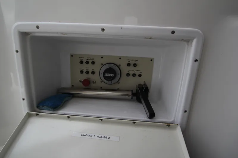 Slide: The Image of A control panel with buttons and a gauge inside a white compartment. - 49