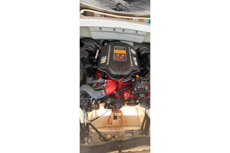 Slide: The Image of 2012 Chaparral 216 SSi boat engine, featuring a Volvo Penta 4.3L GXI motor. - 37