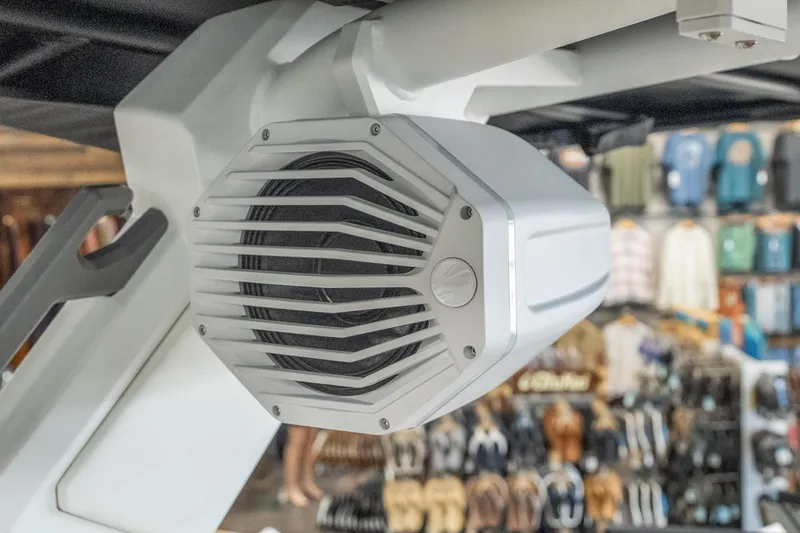 Slide: The Image of 2026 Tigé Z3 boat speaker, close-up view, showcasing modern design and audio technology. - 15