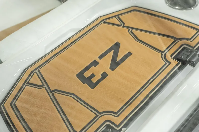 Slide: The Image of 2026 Tigé Z3 boat deck with "EZ" logo, featuring sleek design elements. - 24
